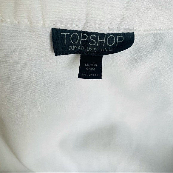 Topshop 3D Floral Lace Lined White Skirt Size 8 - Picture 8 of 8